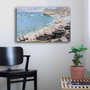 Wallity Barcos en la playa de Etretat de Claude Monet (45 x 70 cm)